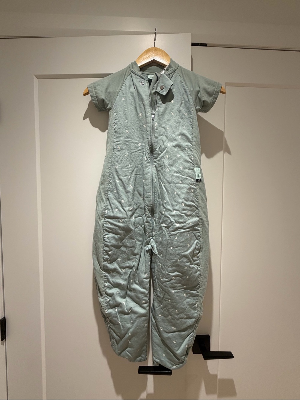 Kids Short-Sleeve Sleep Sack in Sage Green